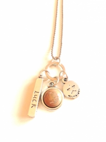 images/productimages/small/KT536 Ketting zilver luck roze.jpg